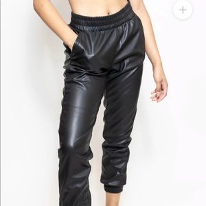 Leather Joggers